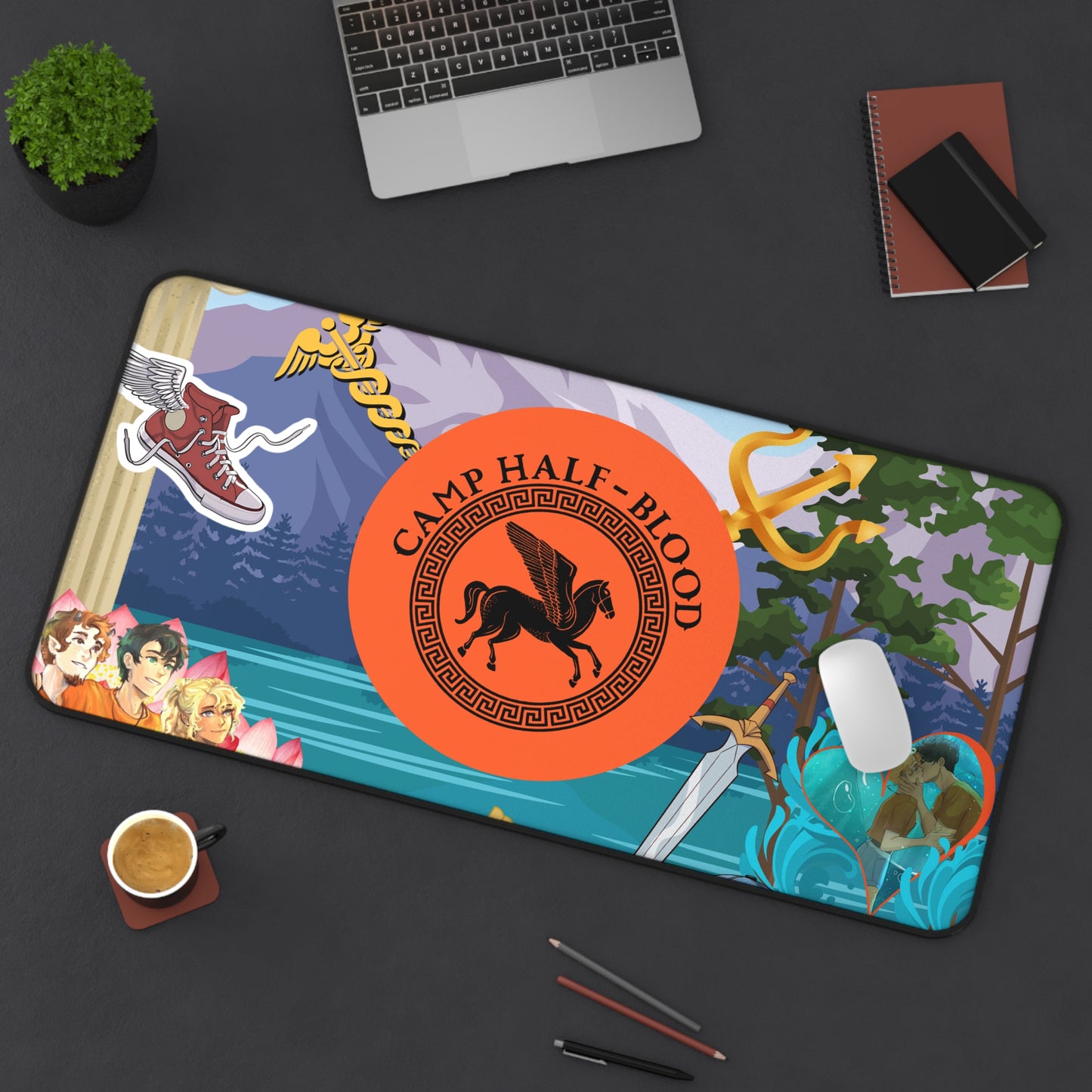 Percy Jackson Desk Mat | Camp Half-Blood Themed Mouse Pad