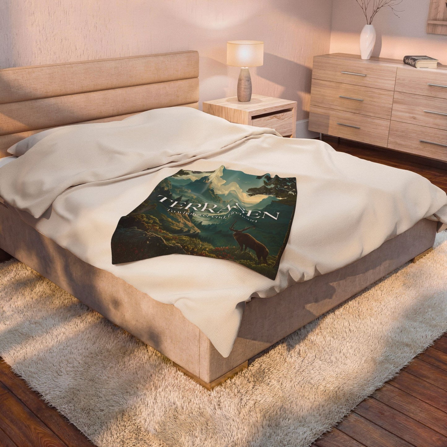Terrasen Throne of Glass Blanket | To Whatever End Fireheart Quote Cozy Fantasy Throw