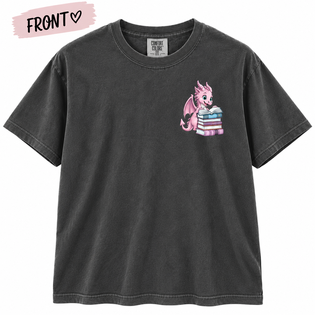 Buy Me Books and Tell Me I'm Pretty dragon t-shirt, view 4