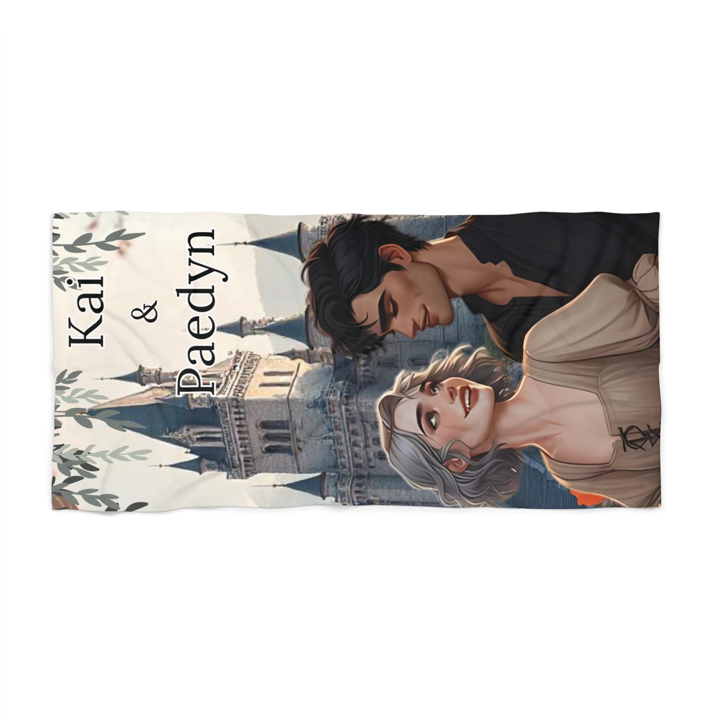 Powerless Inspired Kai & Paedyn Beach Towel | Romantic Fantasy Couple Towel