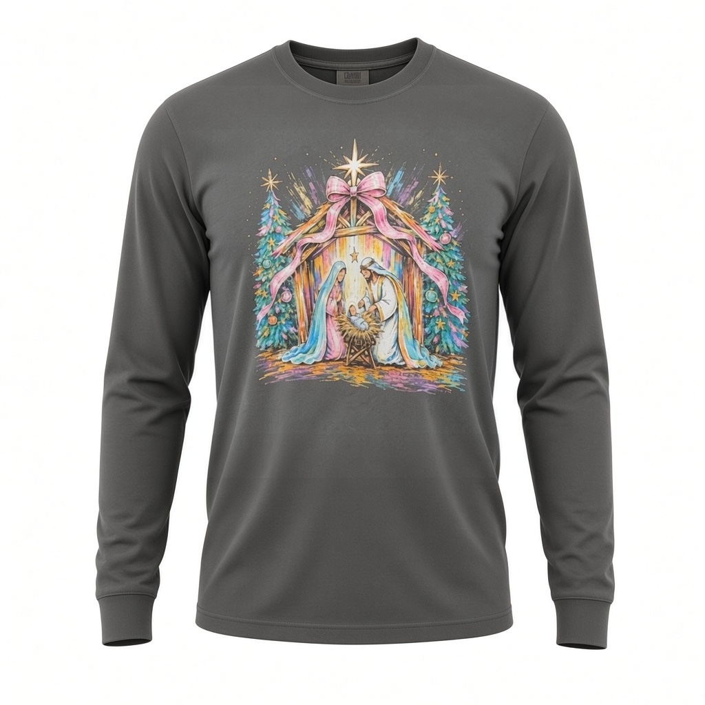 Nativity Christmas Long Sleve Shirt