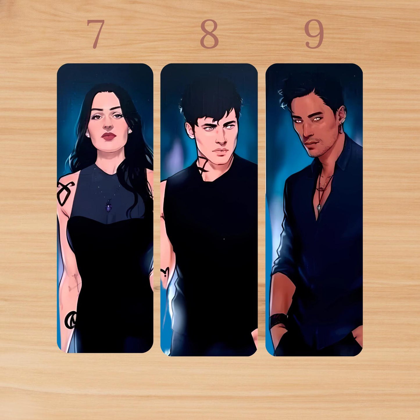 Shadowhunters Bookmark Set | Mortal Instruments Bookmarks | Cassandra Clare Character Art