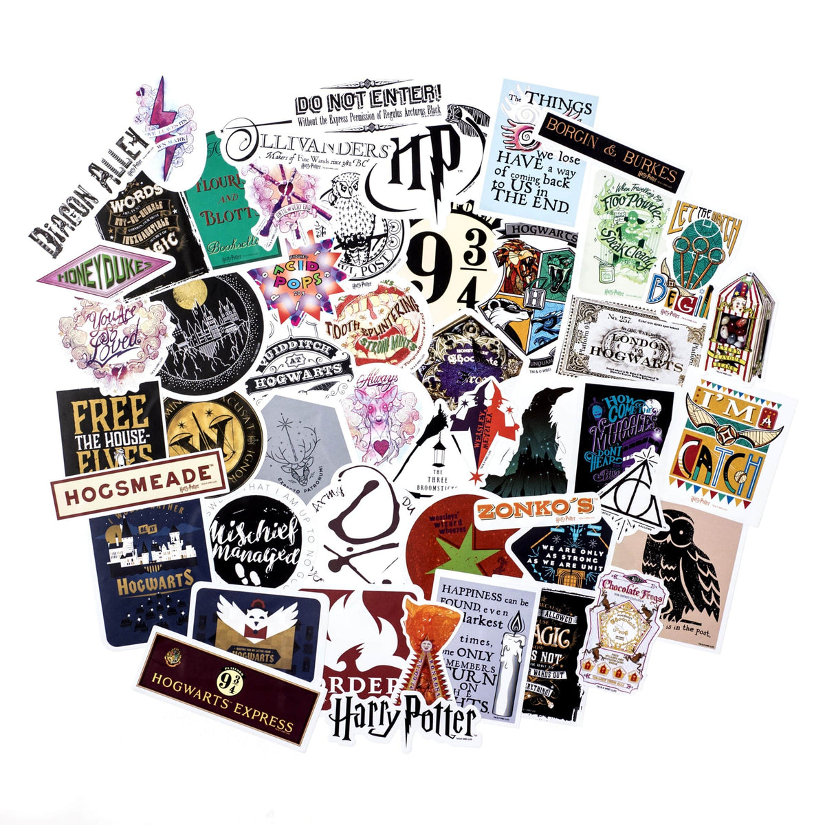 Harry Potter Wizarding World Decals (50-Pack)