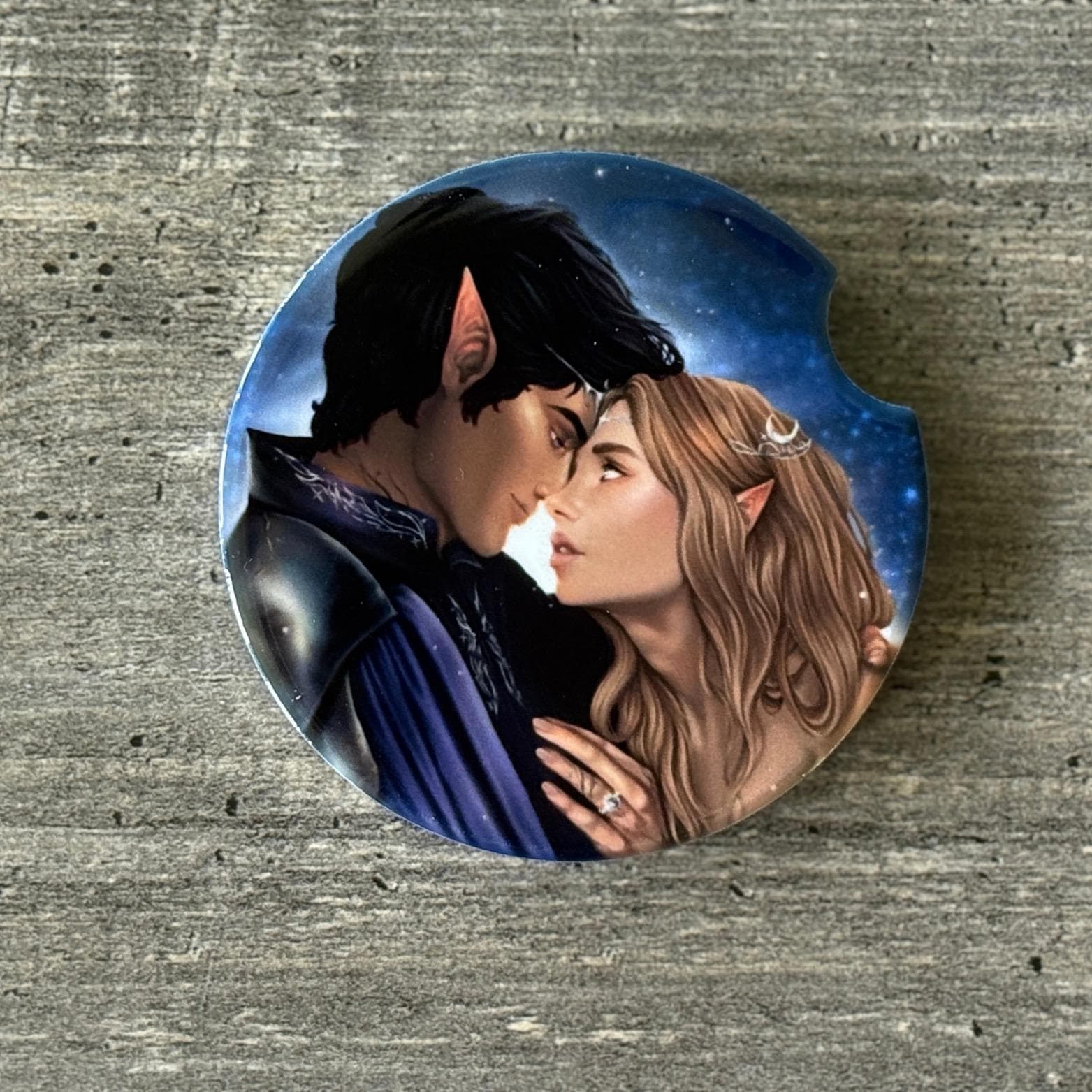 ACOTAR-Inspired Car Coasters – Set of 2 - Chapter 55, Night Court & Feyre + Rhysand Designs