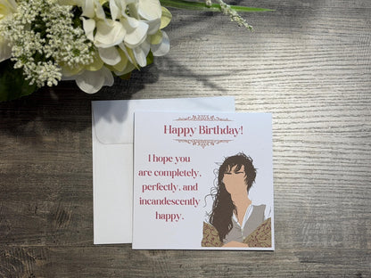 Elizabeth Bennet Birthday Card – Pride and Prejudice Quote Literary Greeting Card