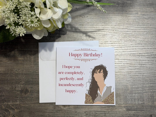 Elizabeth Bennet Birthday Card – Pride and Prejudice Quote Literary Greeting Card