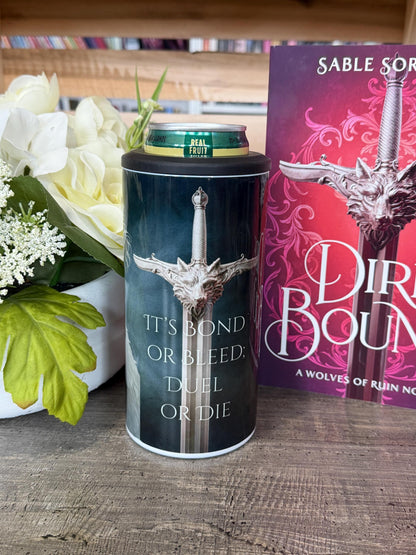Dire Bound Inspired 4 in 1 Can Cooler | Meryn Cooper Wolf Tumbler | Dark Fantasy Romance Cup | Wolves of Ruin Gift | Bookish Drinkware