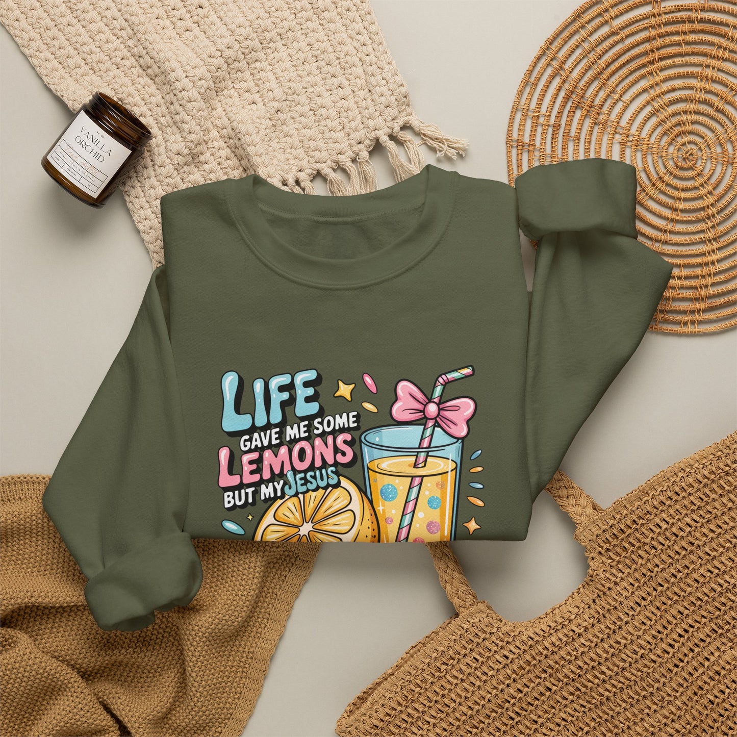 Life Gave Me Lemons But My Jesus He Be Makin' Lemonade Sweatshirt | Christian Sweatshirt | Forrest Frank Inspired Crewneck | Faith Graphic Pullover | Cute Christian Gift