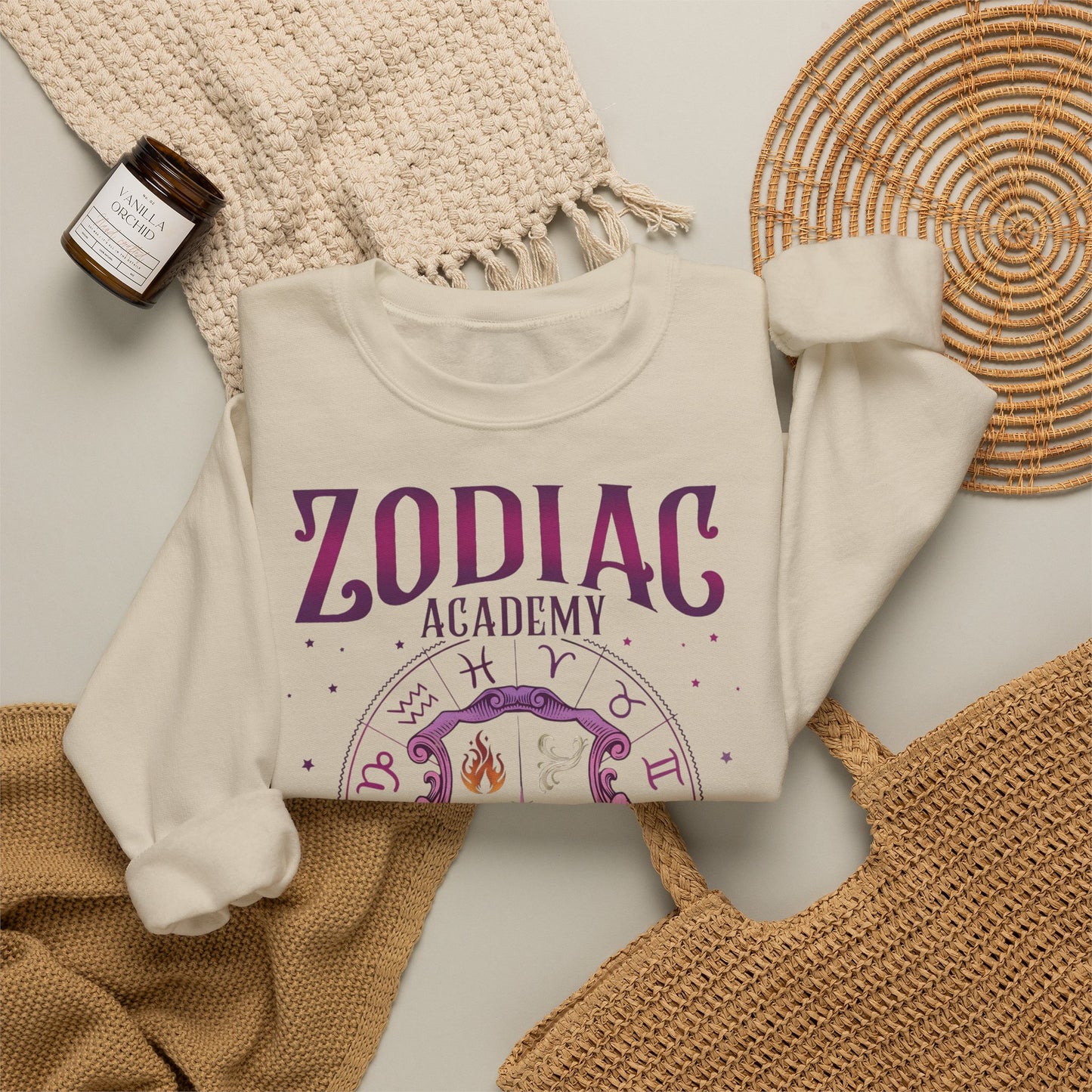 Zodiac Academy Elements Sweatshirt | Fantasy Book Lover Crewneck | Romantasy Reader Gift | Zodiac Academy Inspired Cozy Pullover | Booktok Sweatshirt