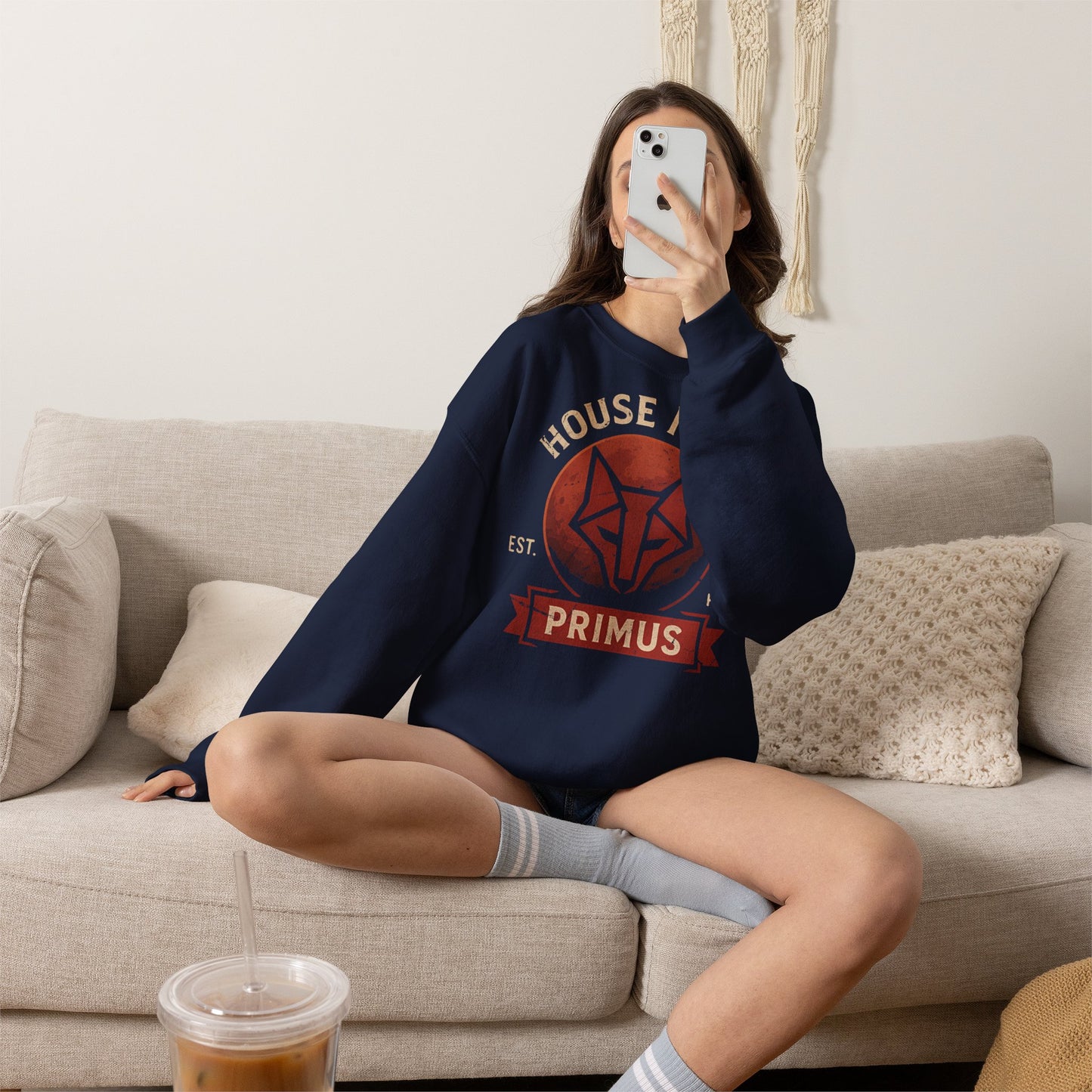 House Mars Primus Sweatshirt | Red Rising Inspired Crewneck | Howler Fan Gift | Sci-Fi Book Lover Sweatshirt | Mars Society Pullover