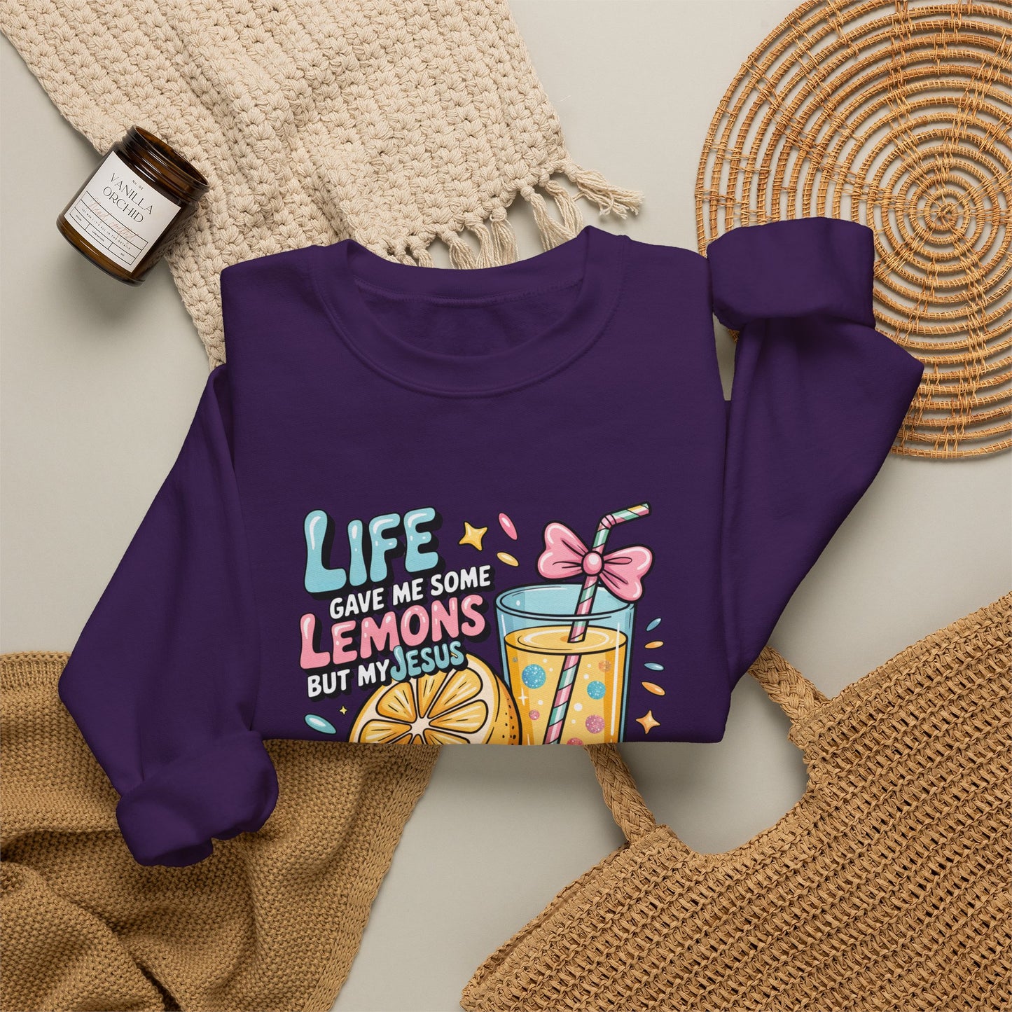 Life Gave Me Lemons But My Jesus He Be Makin' Lemonade Sweatshirt | Christian Sweatshirt | Forrest Frank Inspired Crewneck | Faith Graphic Pullover | Cute Christian Gift