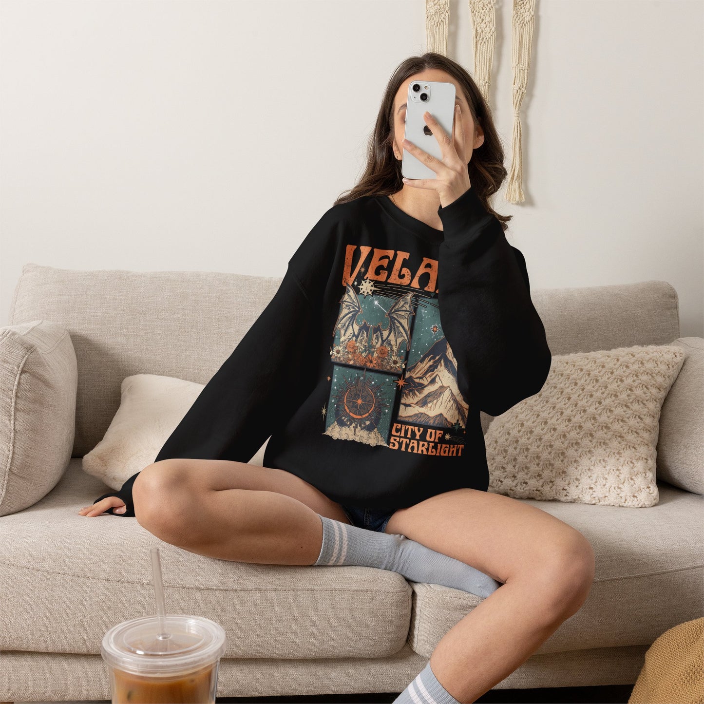 Velaris City of Starlight Sweatshirt | ACOTAR Inspired Crewneck | Night Court Bookish Sweatshirt | Fantasy Reader Gift | Sarah J. Maas Inspired