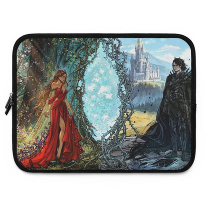 Lightlark Fantasy Laptop Sleeve | Isla & Grim | Enchanted Forest and Castle Design