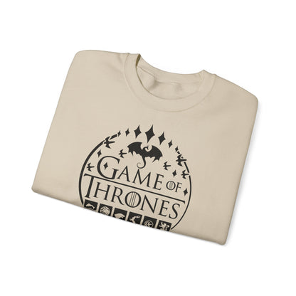 Game of Thrones Inspired Sweatshirt | Westeros Fantasy Crewneck | Dragon & Iron Throne Fan Gift | Unisex Cozy Bookish Sweatshirt