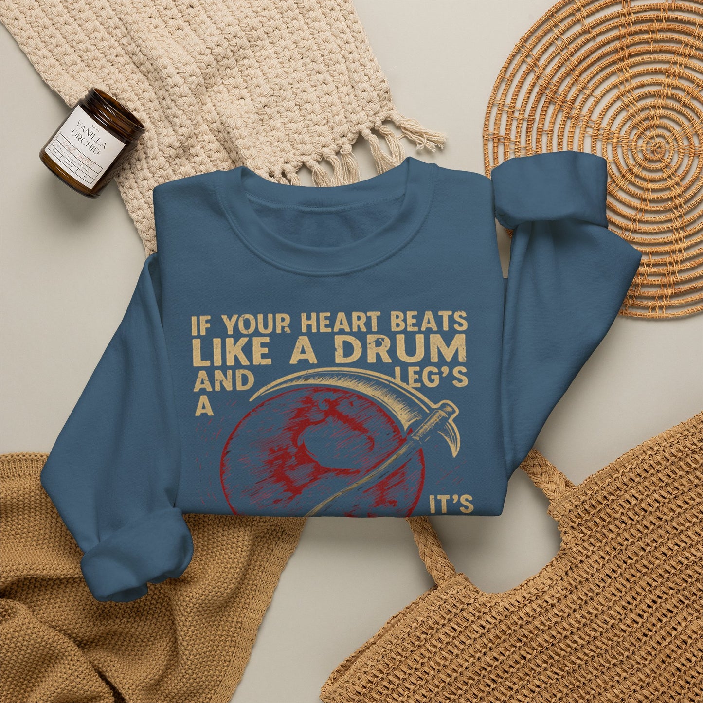 Red Rising "If Your Heart Beats Like a Drum" Sweatshirt | Reaper Quote Crewneck | Sci-Fi Fantasy Book Lover Gift | Howler Inspired Pullover