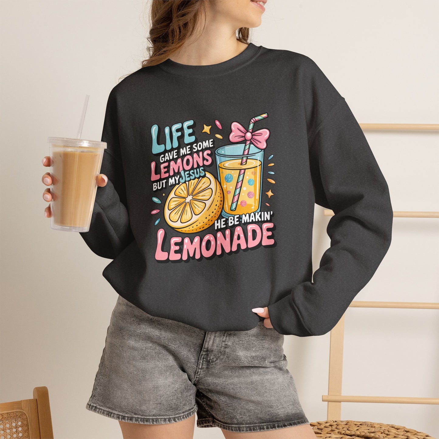 Life Gave Me Lemons But My Jesus He Be Makin' Lemonade Sweatshirt | Christian Sweatshirt | Forrest Frank Inspired Crewneck | Faith Graphic Pullover | Cute Christian Gift