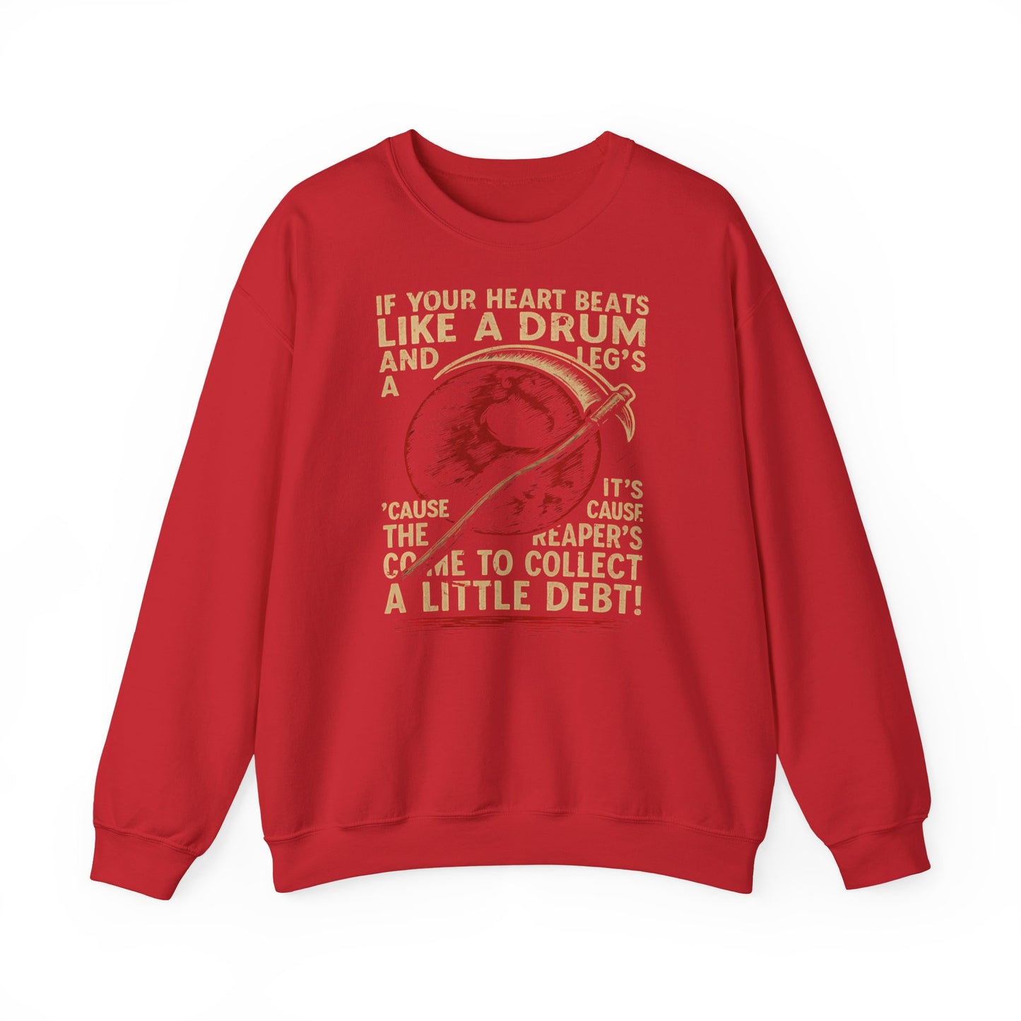 Red Rising "If Your Heart Beats Like a Drum" Sweatshirt | Reaper Quote Crewneck | Sci-Fi Fantasy Book Lover Gift | Howler Inspired Pullover