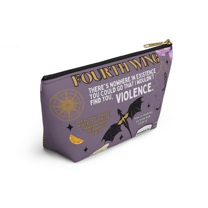 Fourth Wing Cosmetic Bag | Basgiath War College Inspired Bookish Pouch