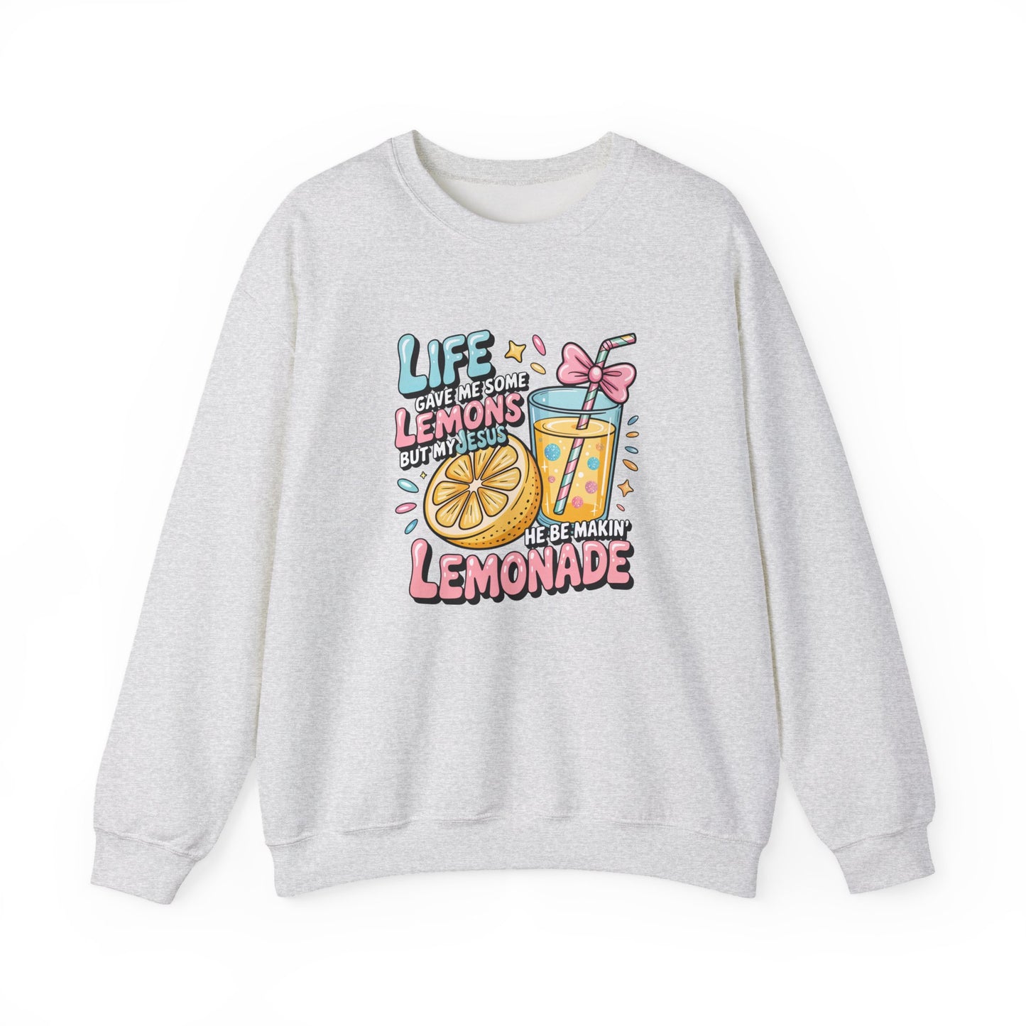 Life Gave Me Lemons But My Jesus He Be Makin' Lemonade Sweatshirt | Christian Sweatshirt | Forrest Frank Inspired Crewneck | Faith Graphic Pullover | Cute Christian Gift