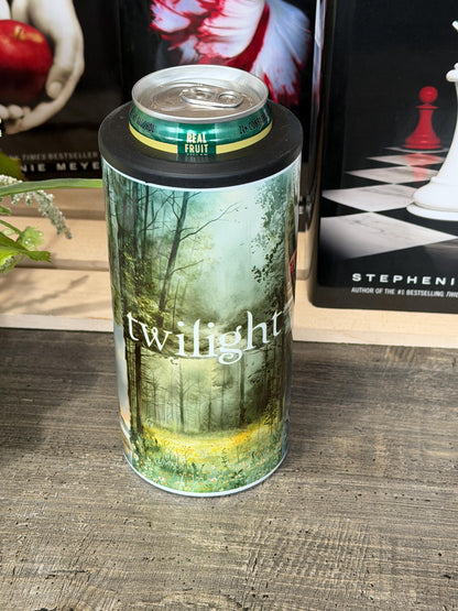 Twilight Aesthetic 4 in 1 Can Cooler | Edward Bella Jacob Inspired | Moody Forest Bookish Tumbler | Forks Vibes Cup | Vampire Reader Gift