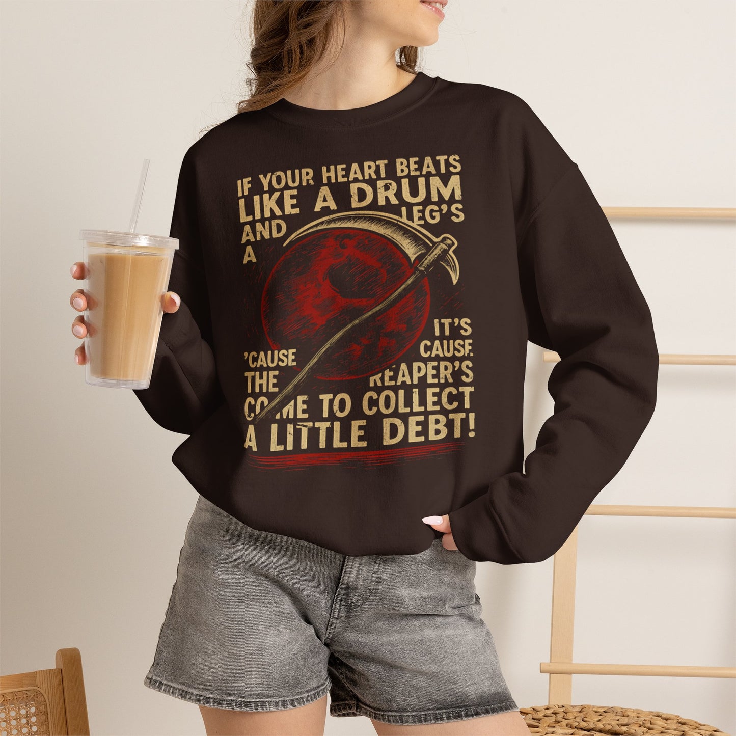 Red Rising "If Your Heart Beats Like a Drum" Sweatshirt | Reaper Quote Crewneck | Sci-Fi Fantasy Book Lover Gift | Howler Inspired Pullover