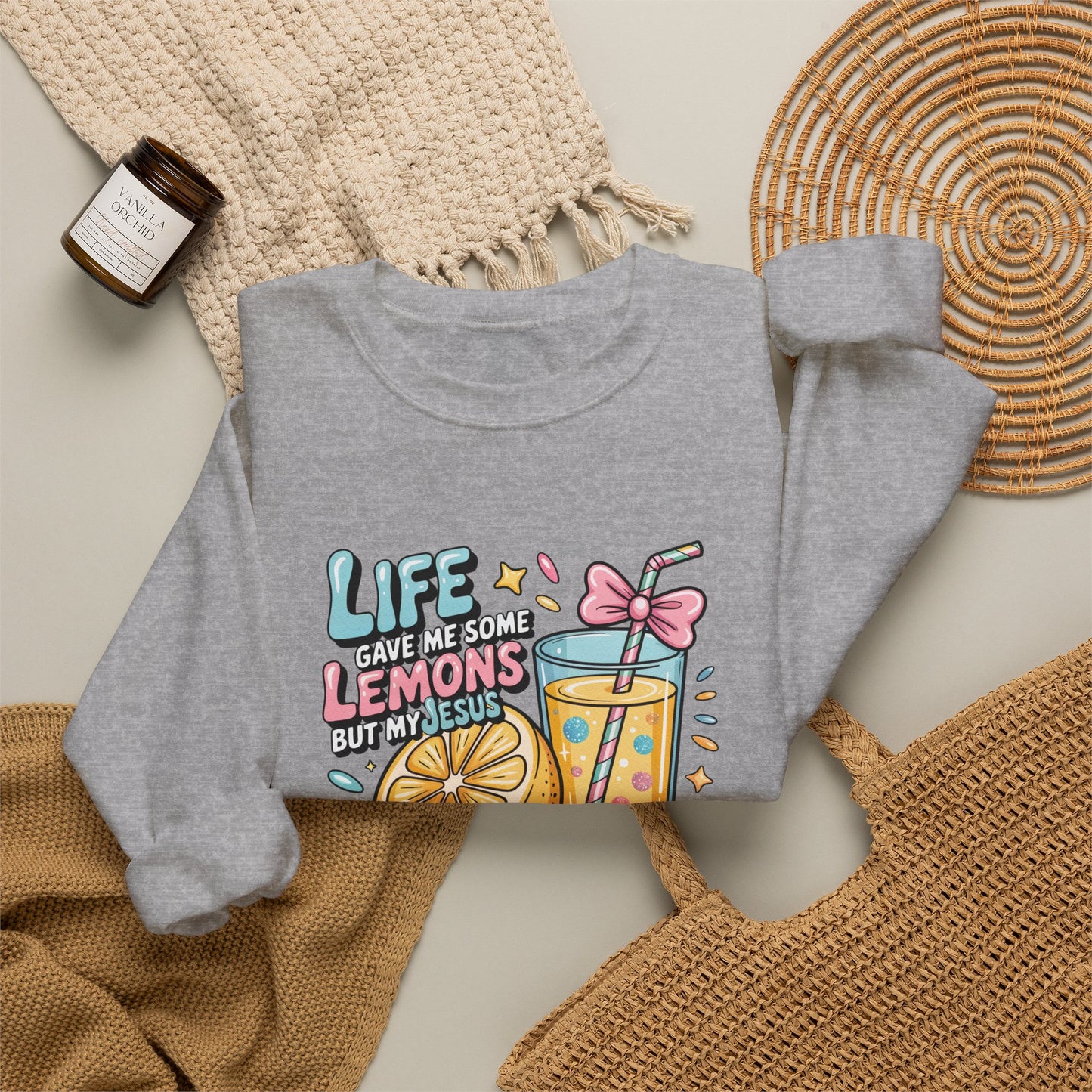 Life Gave Me Lemons But My Jesus He Be Makin' Lemonade Sweatshirt | Christian Sweatshirt | Forrest Frank Inspired Crewneck | Faith Graphic Pullover | Cute Christian Gift