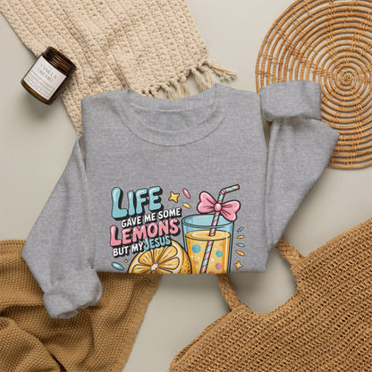 Life Gave Me Lemons But My Jesus He Be Makin' Lemonade Sweatshirt | Christian Sweatshirt | Forrest Frank Inspired Crewneck | Faith Graphic Pullover | Cute Christian Gift