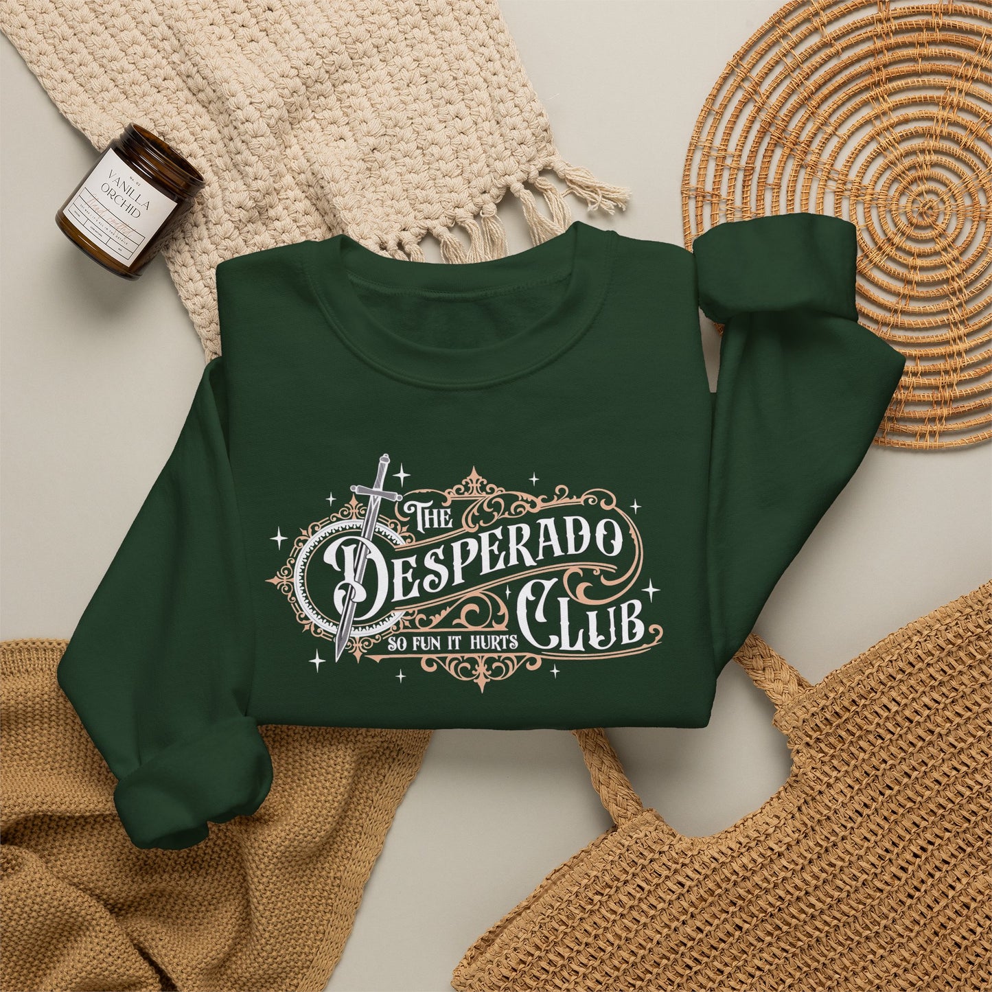 Desperado Club Sweatshirt | Dungeon Crawler Carl Inspired Crewneck | Bookish Fantasy Gamer Gift | Princess Donut Fan Sweatshirt