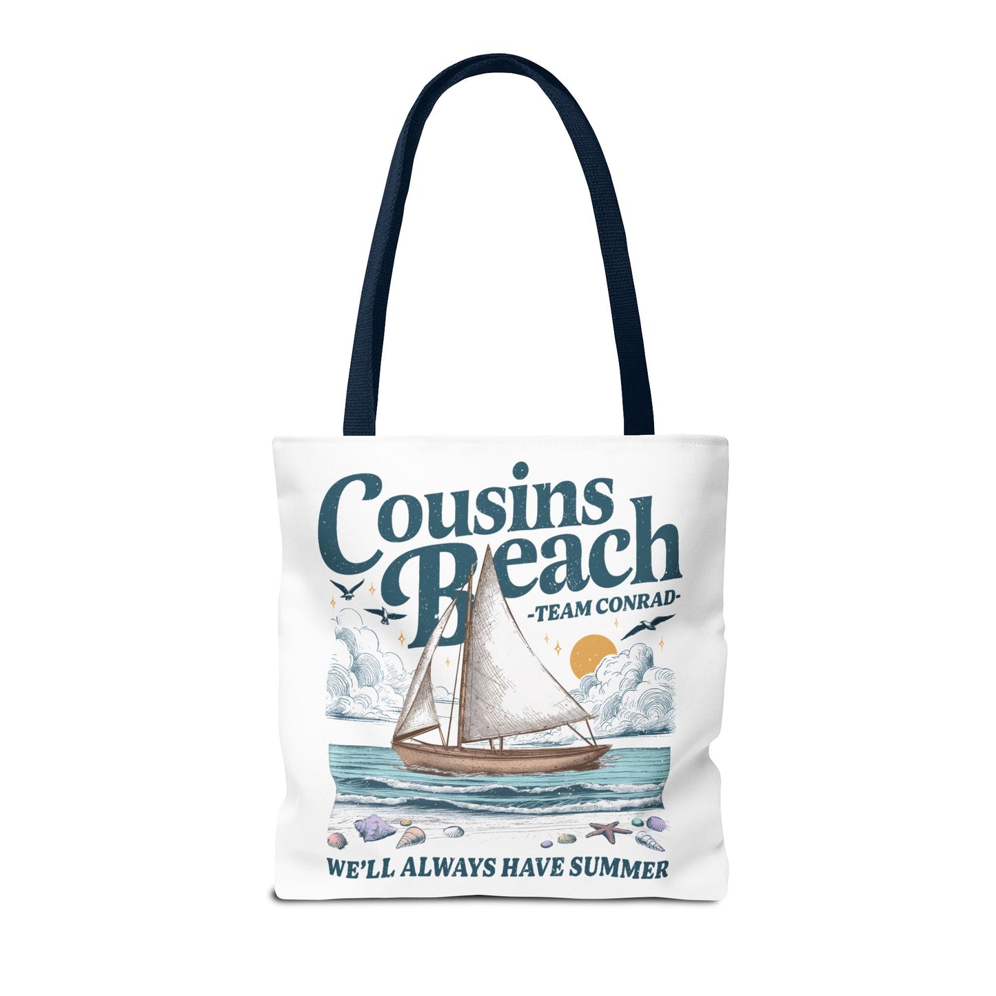 Summer I Turned Pretty | Cousins Beach Tote Bag | Team Conrad | Always Have Summer Sailboat Design