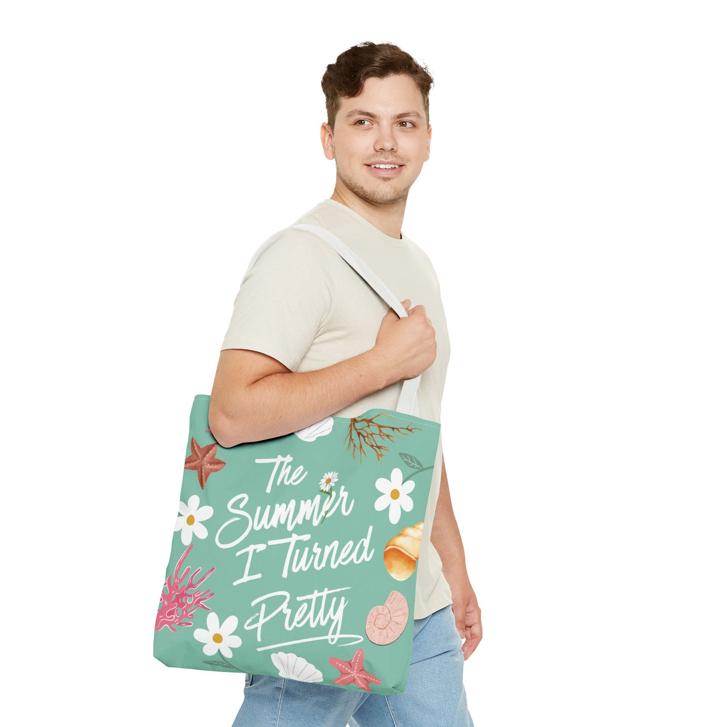 The Summer I Turned Pretty Tote Bag | SITP Tote Bag | Bookish Beach Bag | Cute Daisy & Seashell Tote | Book Lover Gift