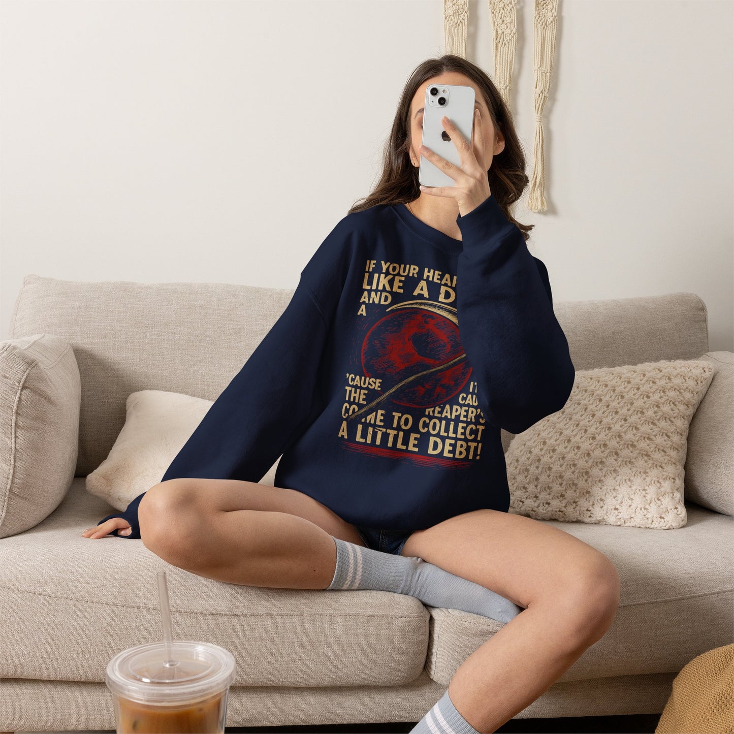 Red Rising "If Your Heart Beats Like a Drum" Sweatshirt | Reaper Quote Crewneck | Sci-Fi Fantasy Book Lover Gift | Howler Inspired Pullover