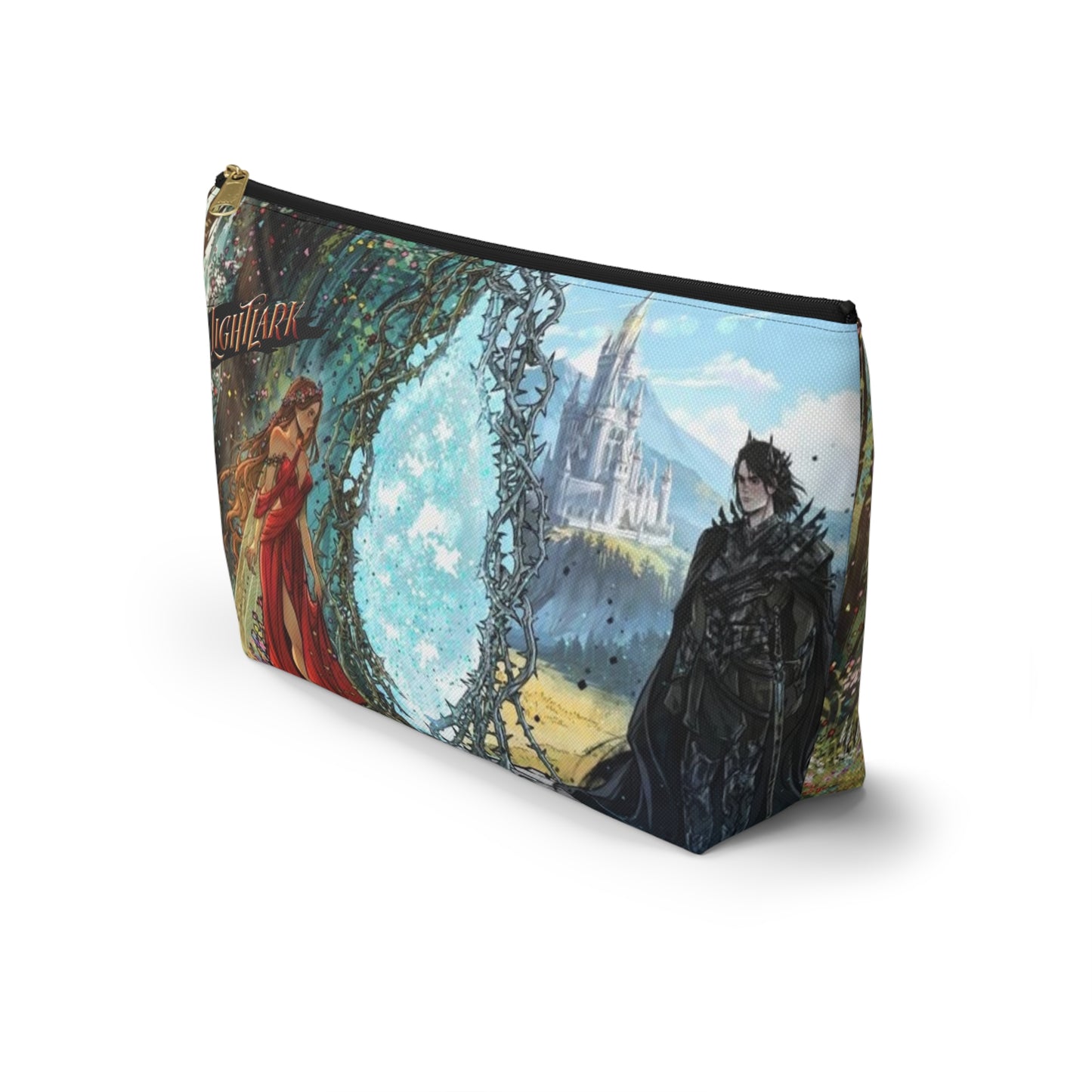Lightlark Cosmetic Bag | Isla & Grim by the Enchanted Portal | Fantasy Zipper Pouch for Book Lovers
