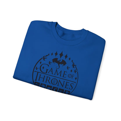 Game of Thrones Inspired Sweatshirt | Westeros Fantasy Crewneck | Dragon & Iron Throne Fan Gift | Unisex Cozy Bookish Sweatshirt