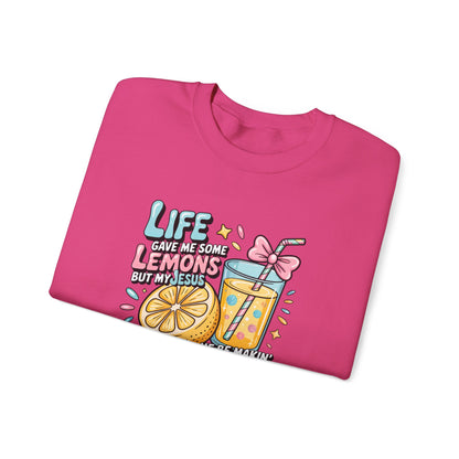 Life Gave Me Lemons But My Jesus He Be Makin' Lemonade Sweatshirt | Christian Sweatshirt | Forrest Frank Inspired Crewneck | Faith Graphic Pullover | Cute Christian Gift