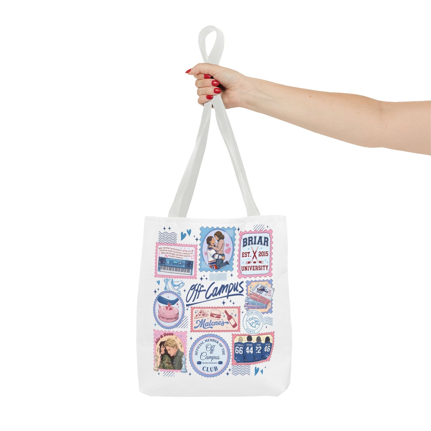 Off Campus Inspired Tote Bag | Hockey Romance Book Lover Tote | Briar U Fan Gift | College Romance Reader Bag | Bookish Market Tote