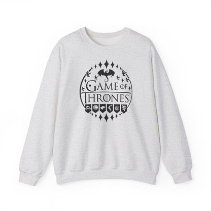 Game of Thrones Inspired Sweatshirt | Westeros Fantasy Crewneck | Dragon & Iron Throne Fan Gift | Unisex Cozy Bookish Sweatshirt