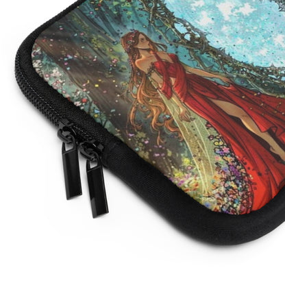 Lightlark Fantasy Laptop Sleeve | Isla & Grim | Enchanted Forest and Castle Design