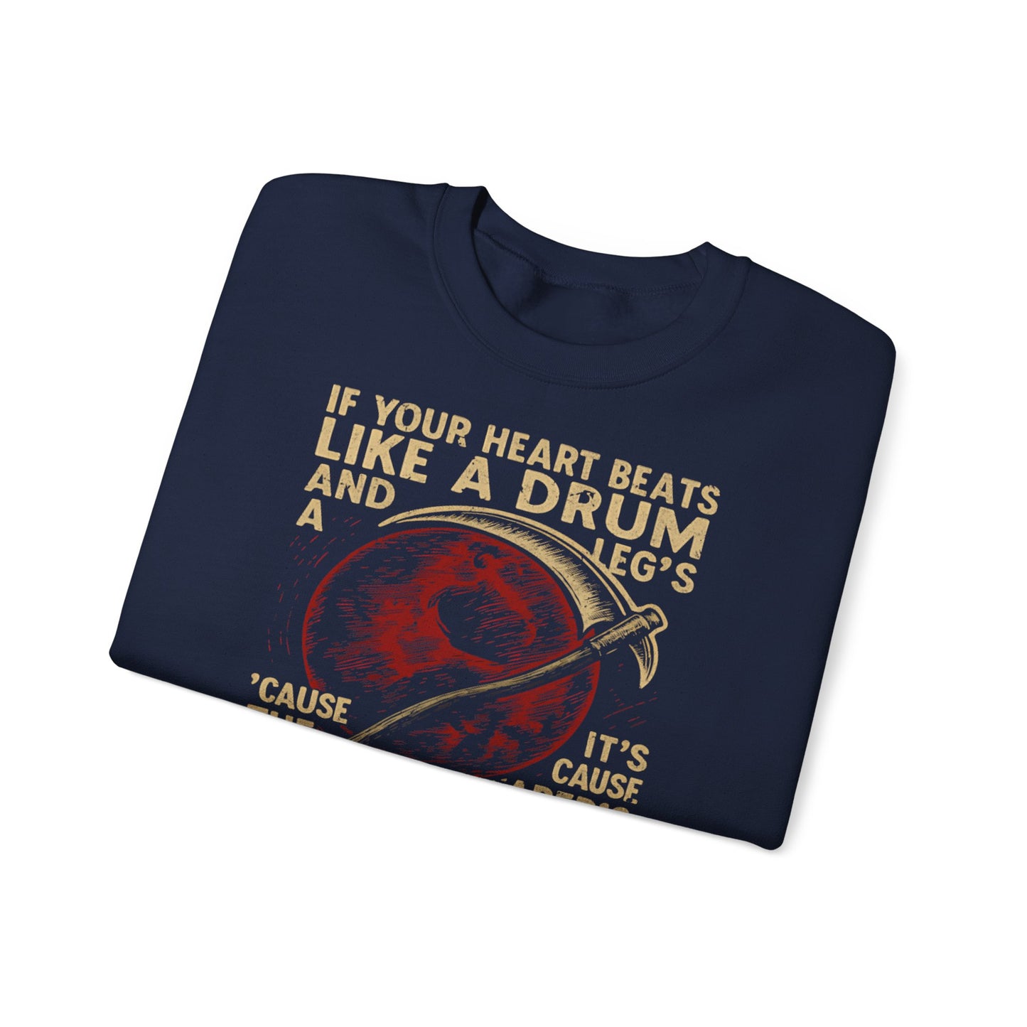 Red Rising "If Your Heart Beats Like a Drum" Sweatshirt | Reaper Quote Crewneck | Sci-Fi Fantasy Book Lover Gift | Howler Inspired Pullover