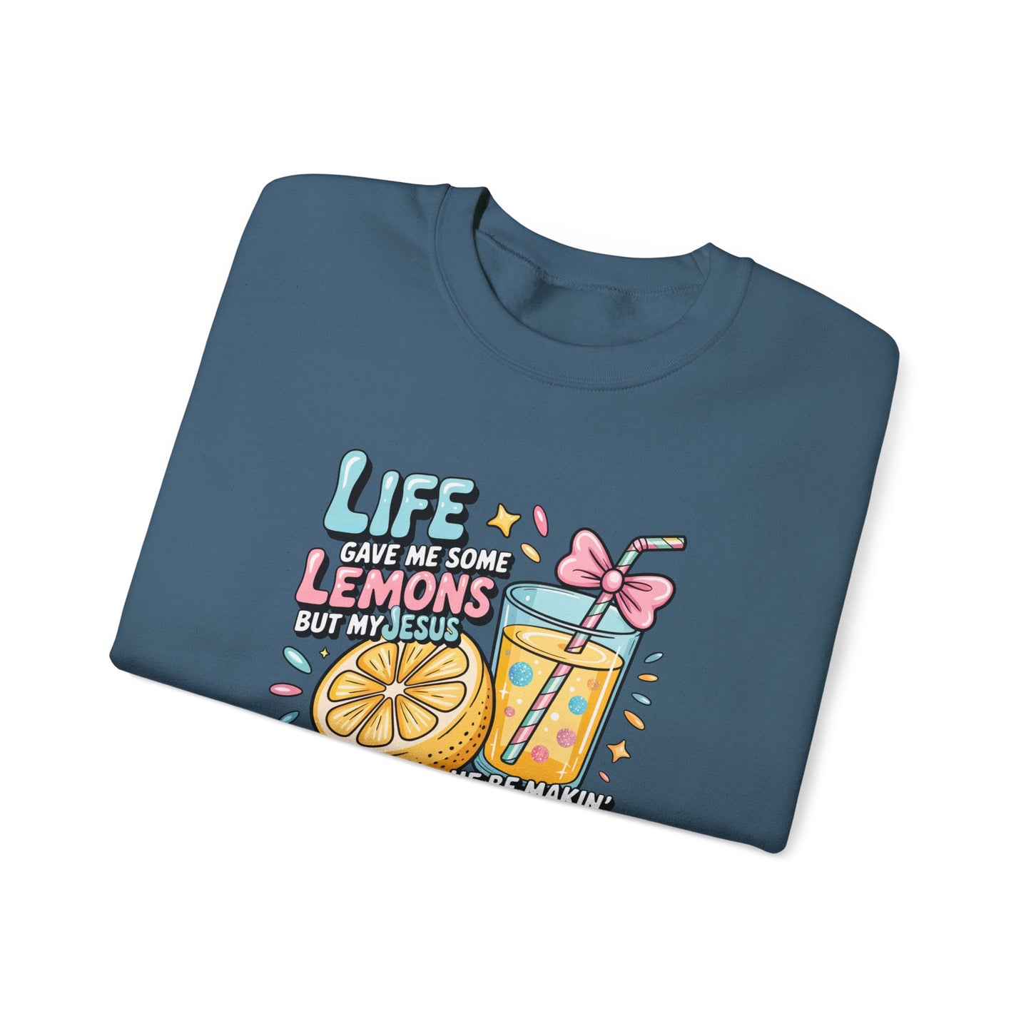 Life Gave Me Lemons But My Jesus He Be Makin' Lemonade Sweatshirt | Christian Sweatshirt | Forrest Frank Inspired Crewneck | Faith Graphic Pullover | Cute Christian Gift