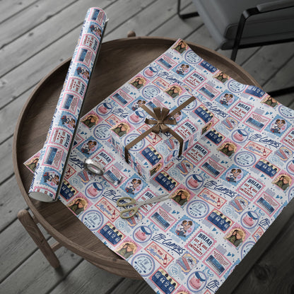 Off Campus Inspired Wrapping Paper | Hockey Romance Gift Wrap | Briar U Book Lover Wrapping Paper | College Romance Reader Gift