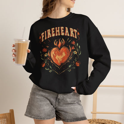 Fireheart Sweatshirt | Throne of Glass Inspired Crewneck | Fantasy Bookish Gift | Romantasy Reader Sweatshirt