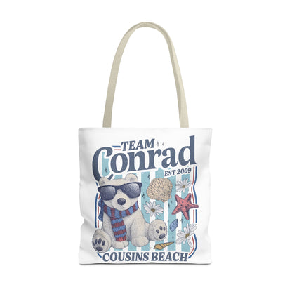 Summer I turned Pretty | Team Conrad Tote Bag | Junior Mint Bear Cousins Beach Tote | Summer Romance Book Bag