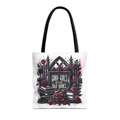 Good Girls Read Bad Books Tote Bag | Dark Academia Bookish Bag