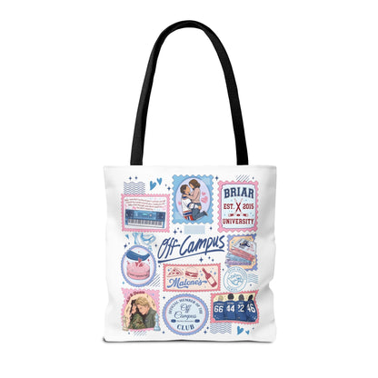 Off Campus Inspired Tote Bag | Hockey Romance Book Lover Tote | Briar U Fan Gift | College Romance Reader Bag | Bookish Market Tote