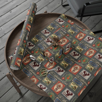 Throne of Glass Wrapping Paper | To Whatever End, Firehart | Fantasy Bookish Gift Wrap | Sarah J Maas Inspired