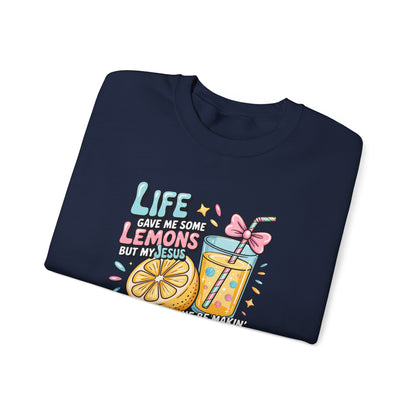 Life Gave Me Lemons But My Jesus He Be Makin' Lemonade Sweatshirt | Christian Sweatshirt | Forrest Frank Inspired Crewneck | Faith Graphic Pullover | Cute Christian Gift