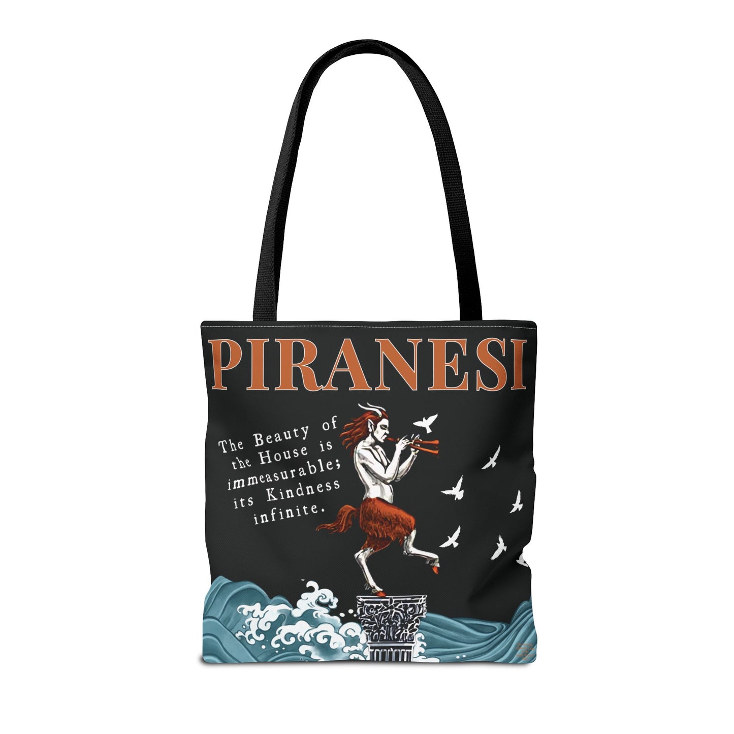 Piranesi Tote Bag | Surreal Fantasy Book Bag with Satyr & Quote Design