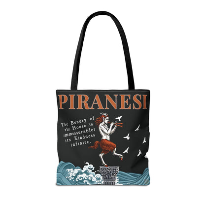 Piranesi Tote Bag | Surreal Fantasy Book Bag with Satyr & Quote Design