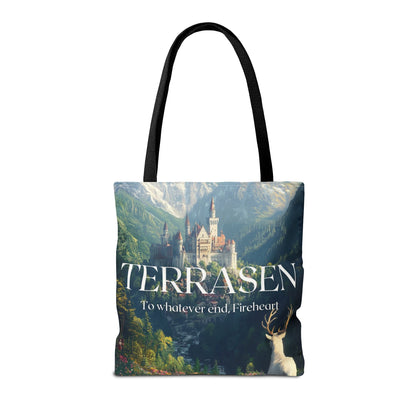 Terrasen Castle Tote Bag | Throne of Glass Bookish Gift | Fireheart Fantasy Linen Bag