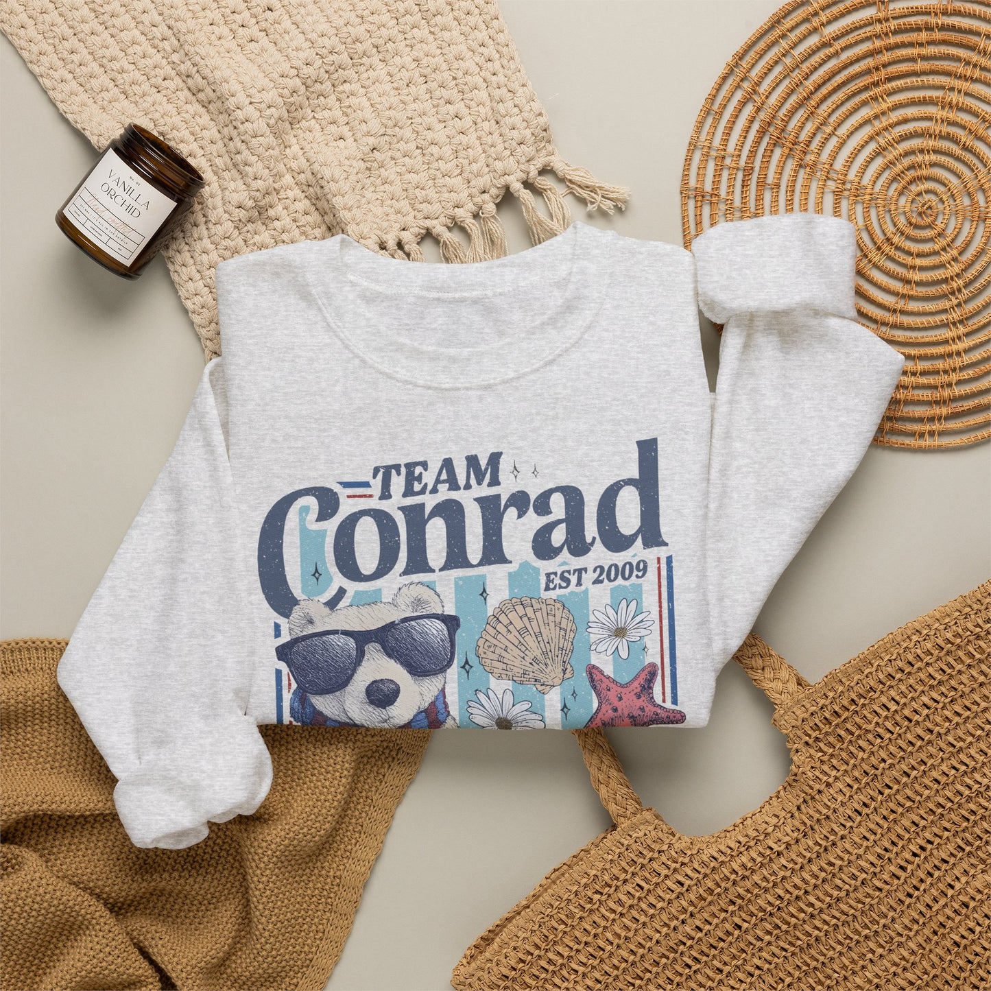 Team Conrad Sweatshirt | Cousins Beach Retro Sweatshirt | Summer I Turned Pretty Inspired Crewneck | Beach Romance Bookish Gift
